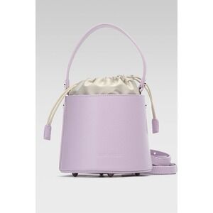 Gino Rossi Leather Bucket Handbag Lilac Pastel Purple